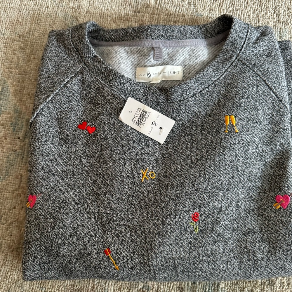 Lou & Grey brand new sweatshirt with super cute emojis on it
